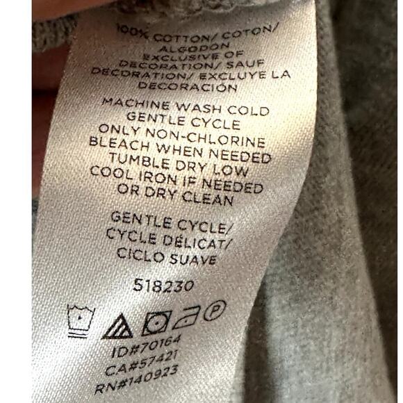 Loft Grey Sweatshirt With Lace Panel Women's Size S - Picture 4 of 4